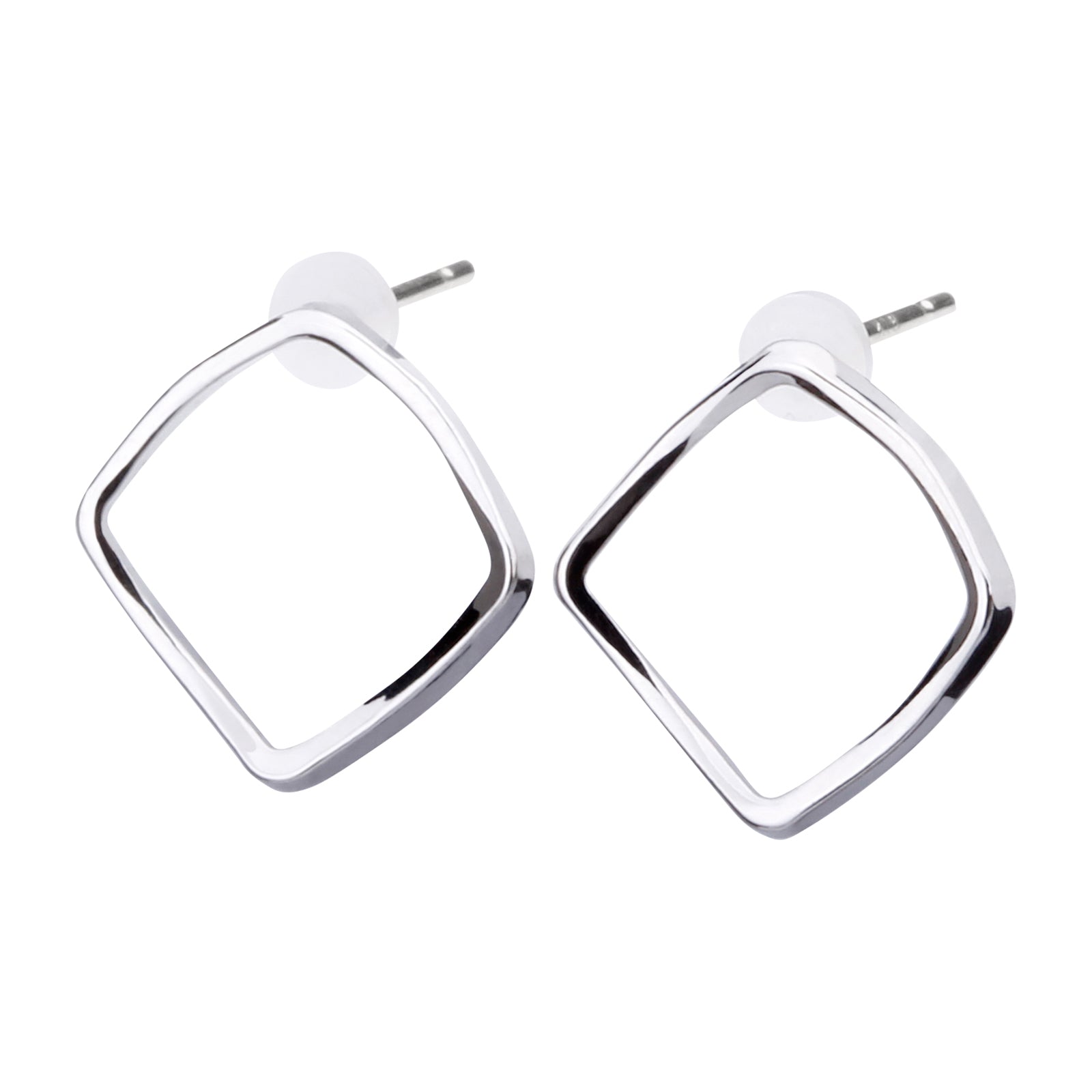 Pt900post スクエアフレームピアス