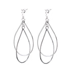 Pt900post ドロップフレームピアス