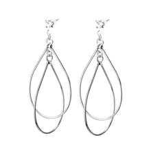 Pt900post ドロップフレームピアス