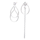 K18post アシンメトリードロップピアス