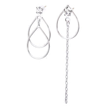 K18post アシンメトリードロップピアス