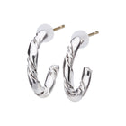 K18post テクスチャーフープピアス