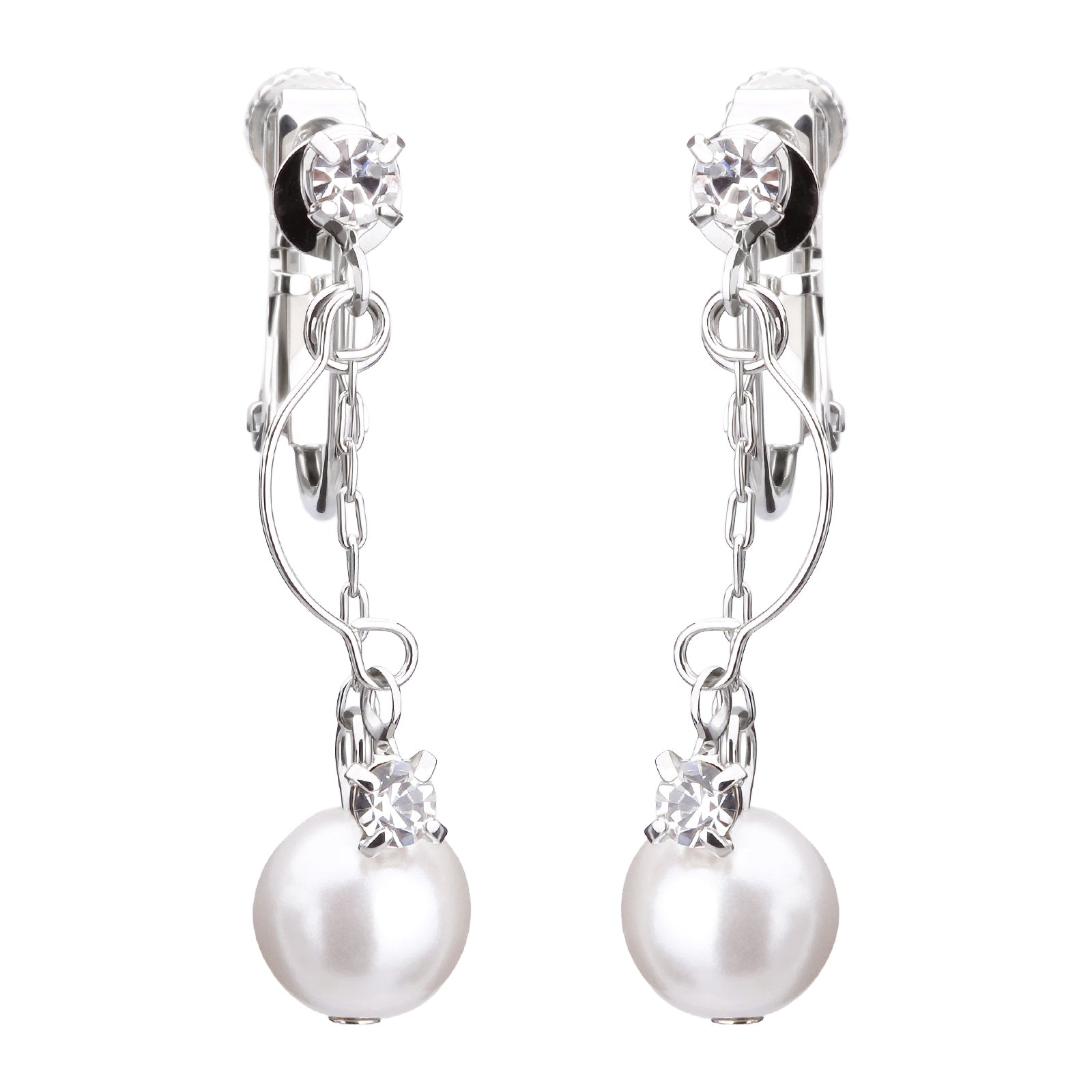 セミサークルパールイヤリング