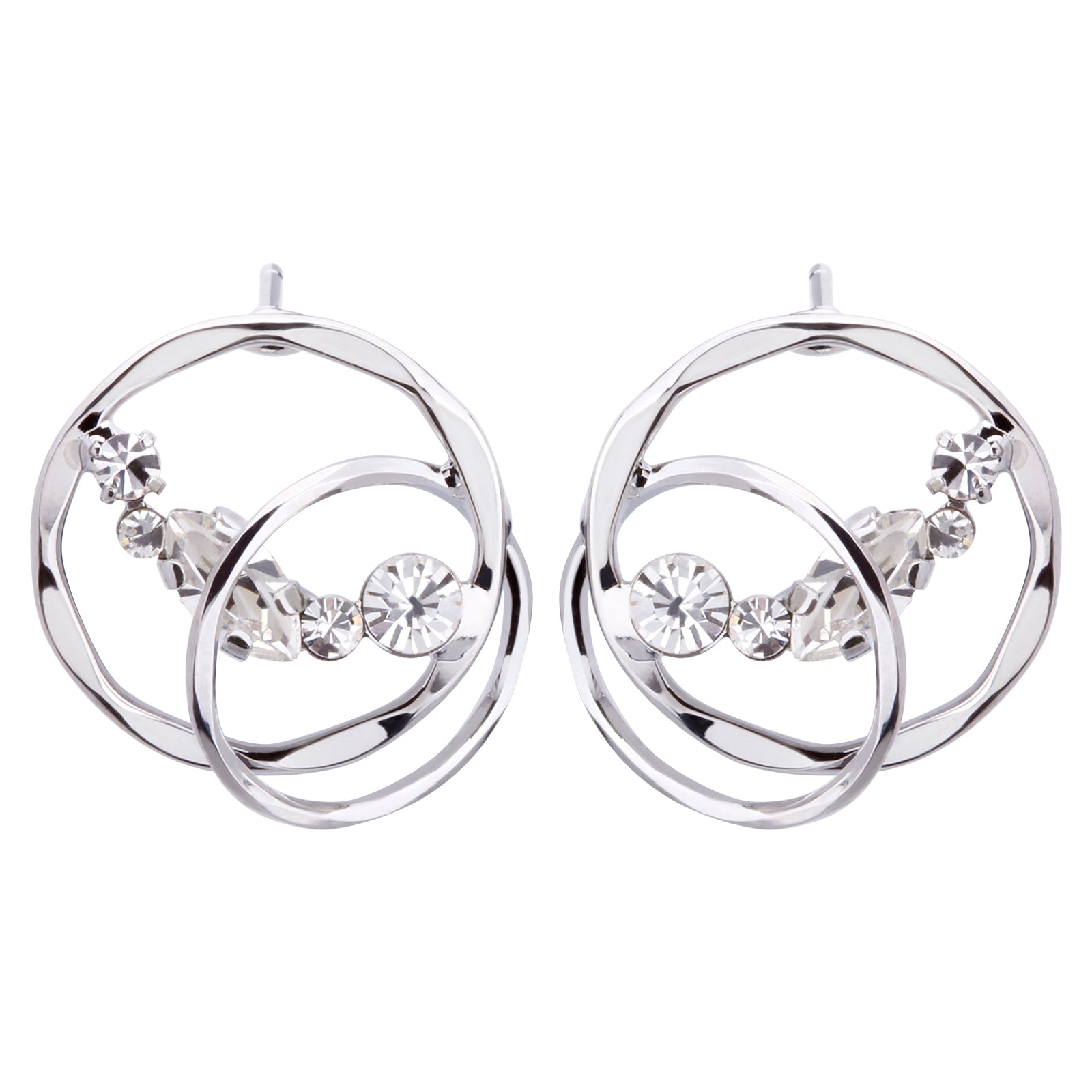 Preciosa Crystal ダブルサークルピアス