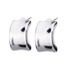 K18post クラフトハーフラウンドピアス