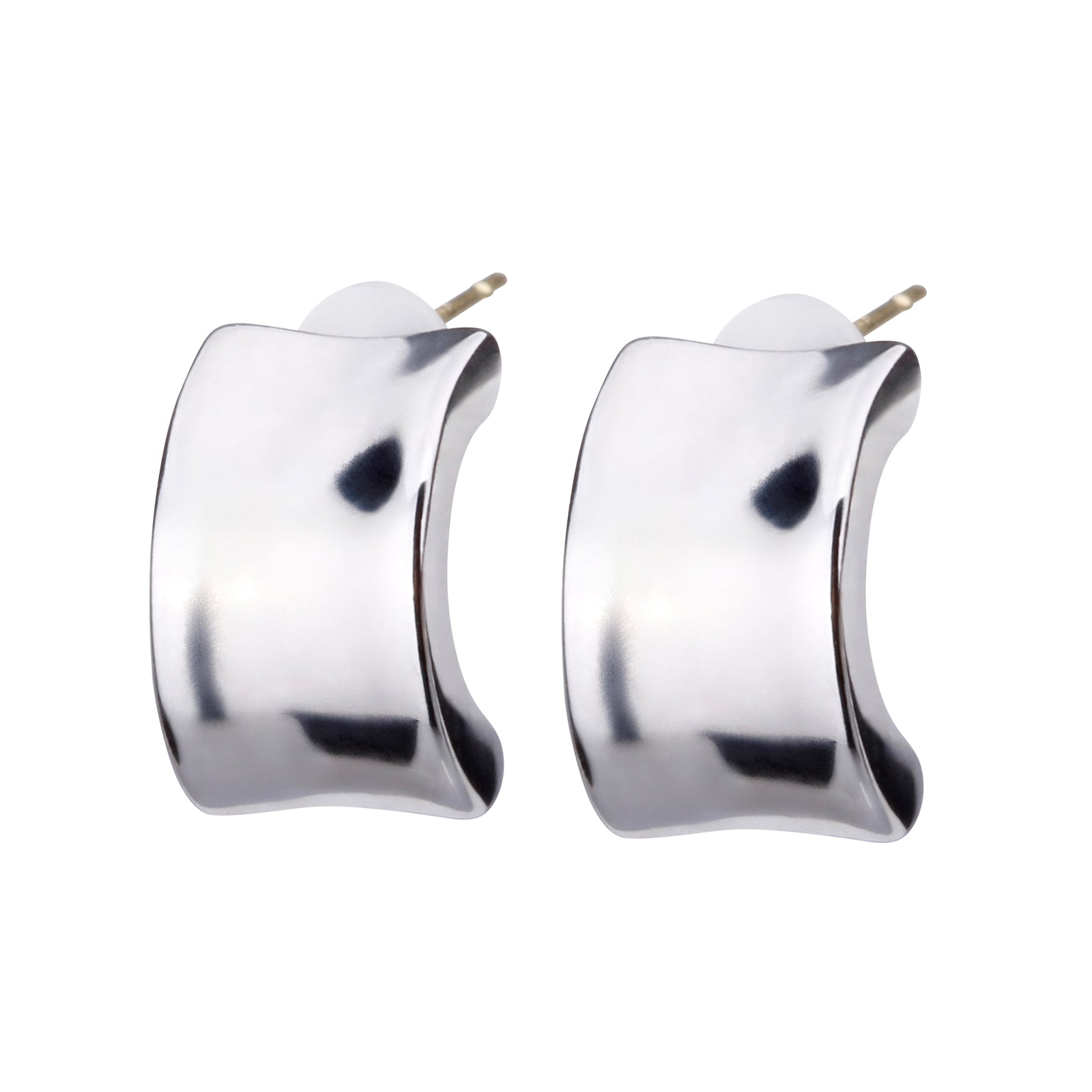 K18post クラフトハーフラウンドピアス