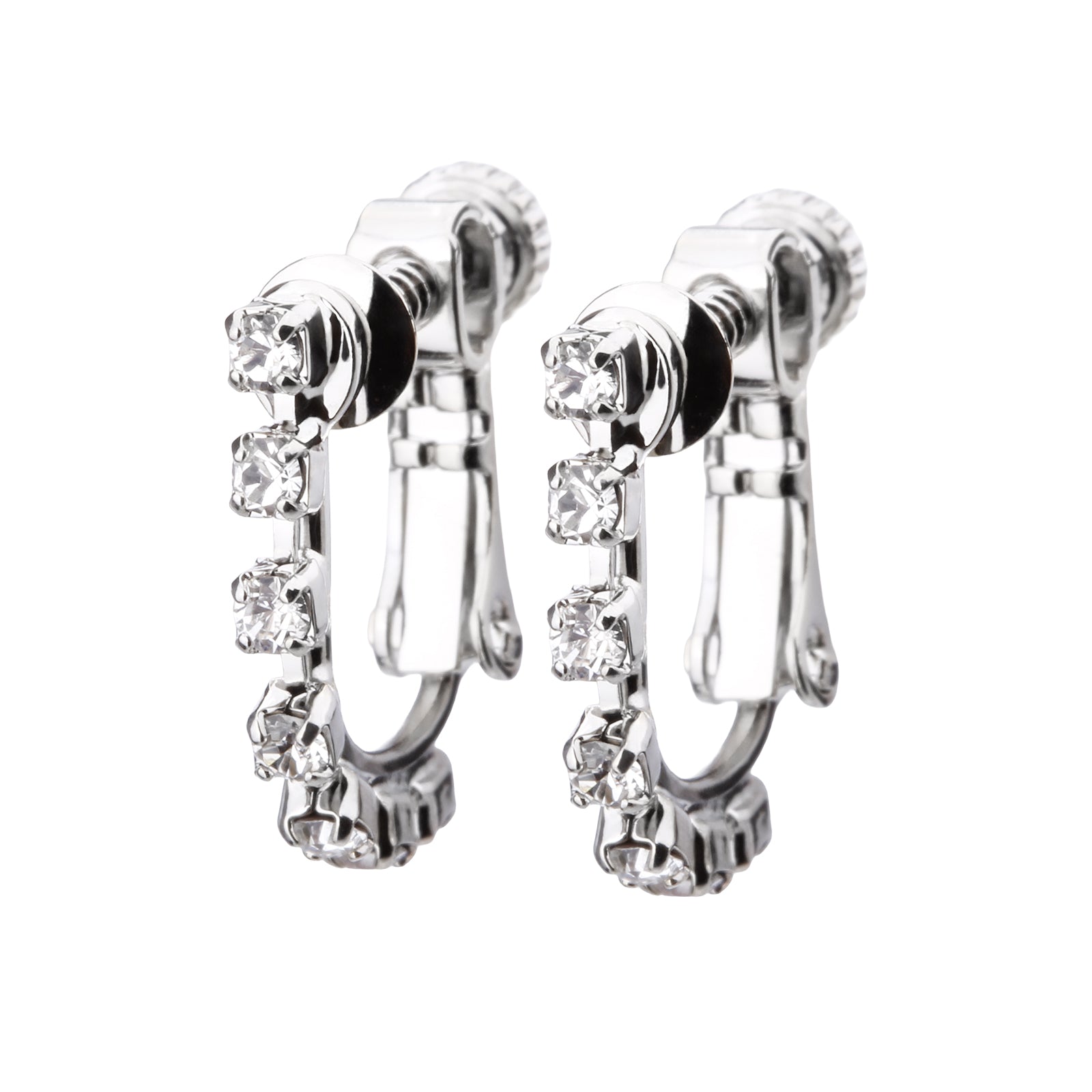 ラインストーンイヤリング