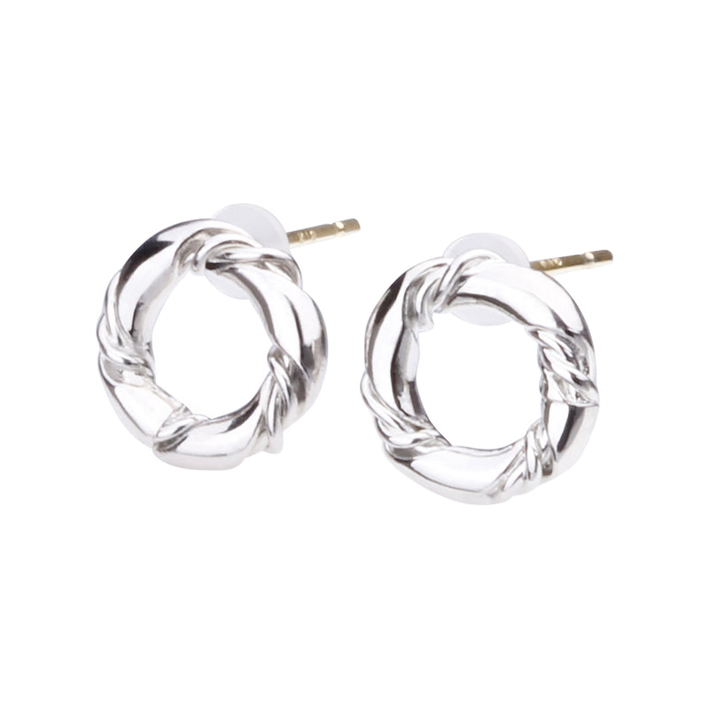 K18post ヴィンテージライクサークルピアス