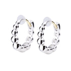 K18post ラウンドボールフープピアス