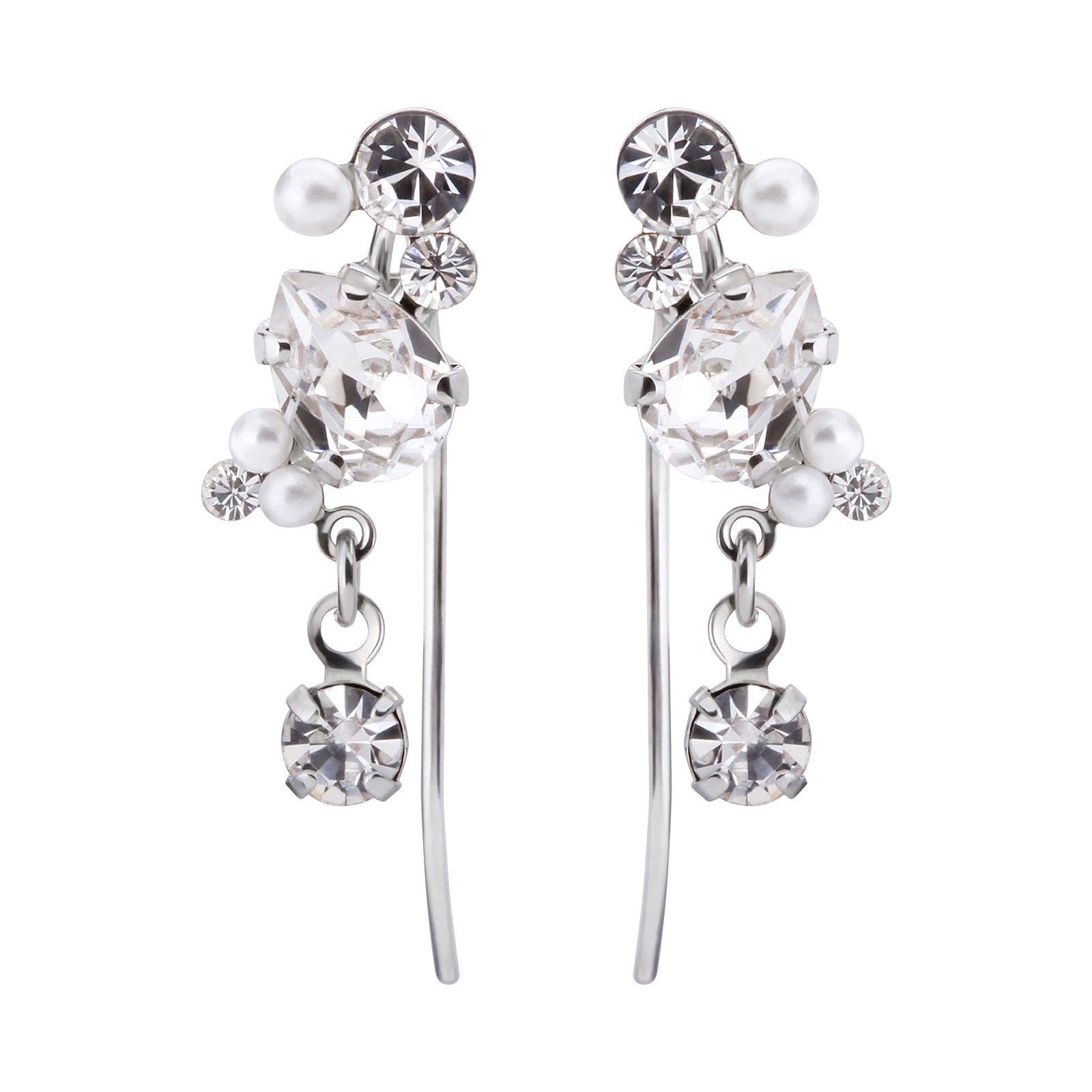 Preciosa Crystals ロングフックピアス
