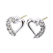 K18post パヴェオープンハートピアス