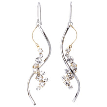 Preciosa Crystals アシンメトリーフックピアス