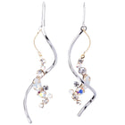 Preciosa Crystals アシンメトリーフックピアス