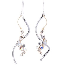 Preciosa Crystals アシンメトリーフックピアス