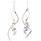 Preciosa Crystals アシンメトリーフックピアス