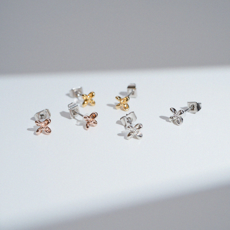 サージカルステンレス316L クラフトフラワーピアス