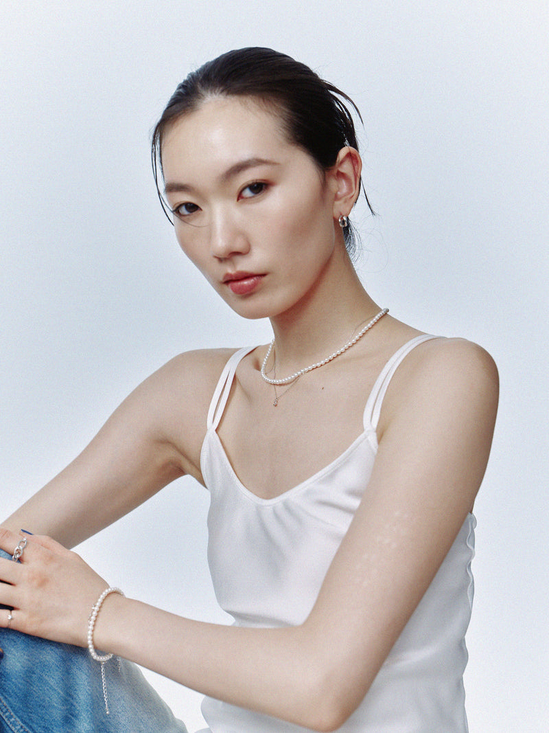 サージカルステンレス316L フォークドフープピアス ミディアム