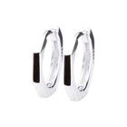 Silver925 ヘキサゴンフープピアス