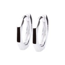 Silver925 ヘキサゴンフープピアス