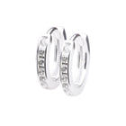 Silver925 クリスタルフープピアス