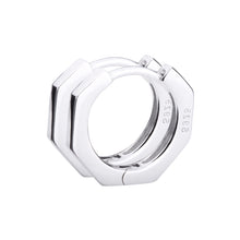 Silver925 ヘキサゴンフープピアス