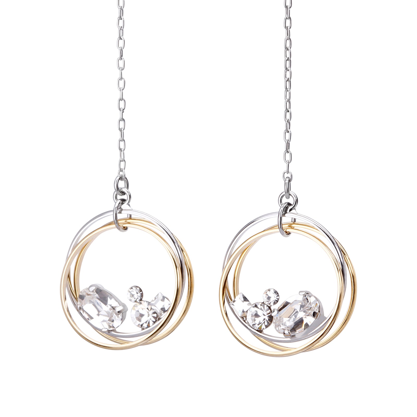 Preciosa Crystals トリニティサークルピアス