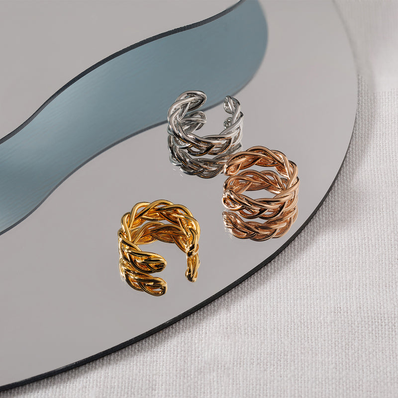 ブレイデッドリング イヤーカフ