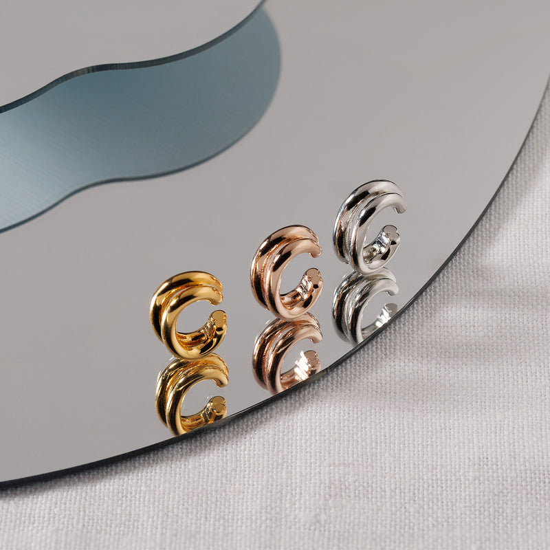 ダブルボールドライン イヤーカフ