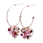 Preciosa Crystal ハートフープピアス
