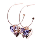 Preciosa Crystal ハートフープピアス