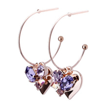 Preciosa Crystal ハートフープピアス