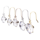 5サイズ×3コーティング キュービックジルコニアフックピアス